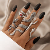 4pcs/set Bohe Snake Ring Sets